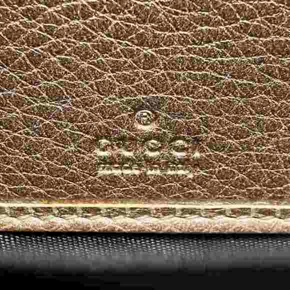 GUCCI GG Canvas Leather Round Long Wallet Brown Pink - Picture 4 of 9